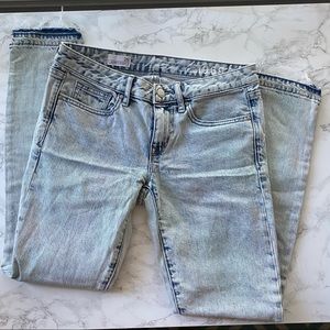 GAP always skinny pastel acid wash jeans denim 26 Y2K